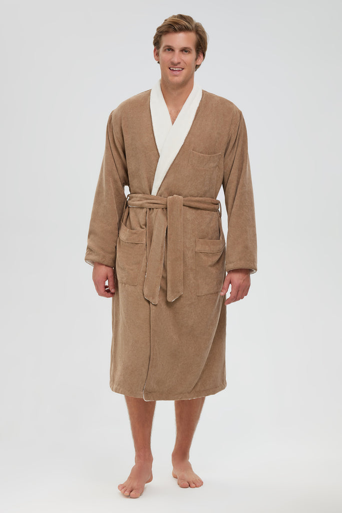 Corduroy Microfiber Robe Lined In Plush