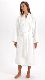 Chamois Shawl Grid Robe
