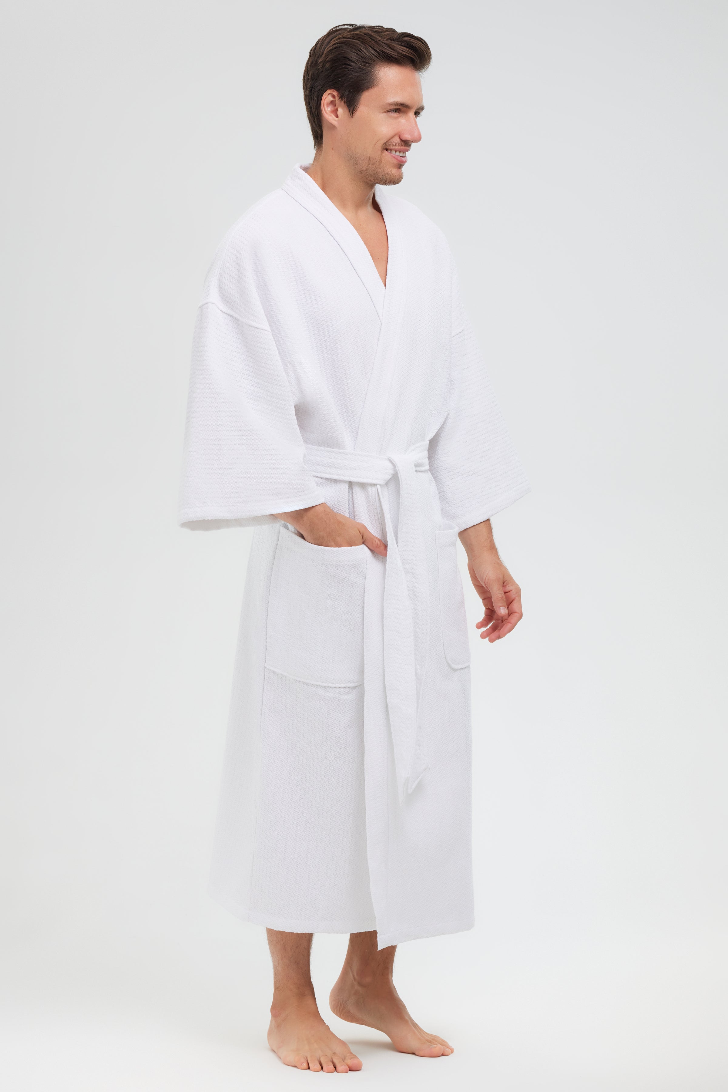 100 cotton waffle dressing gown 100% Cotton Lightweight Waffle Dressing Gown