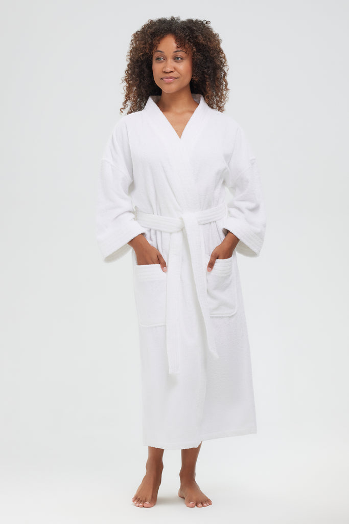 11oz.  Basic Loop Terry Kimono Robe