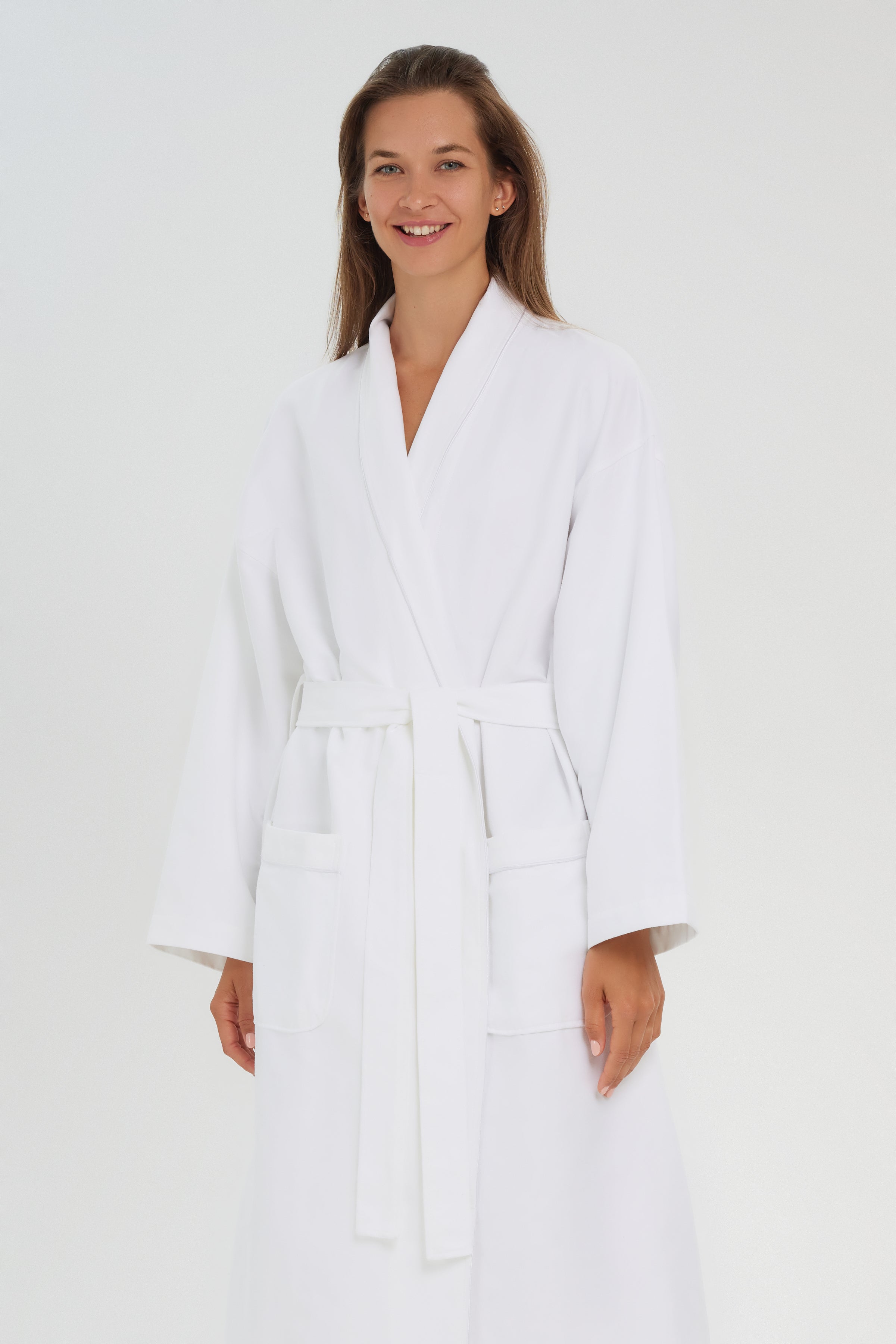 Plush Lined Chamois Shawl Robe