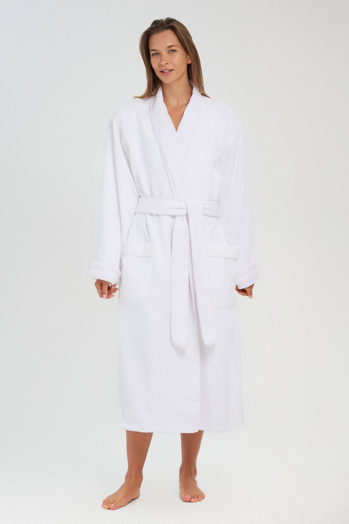 Plush Lined Chamois Shawl Robe