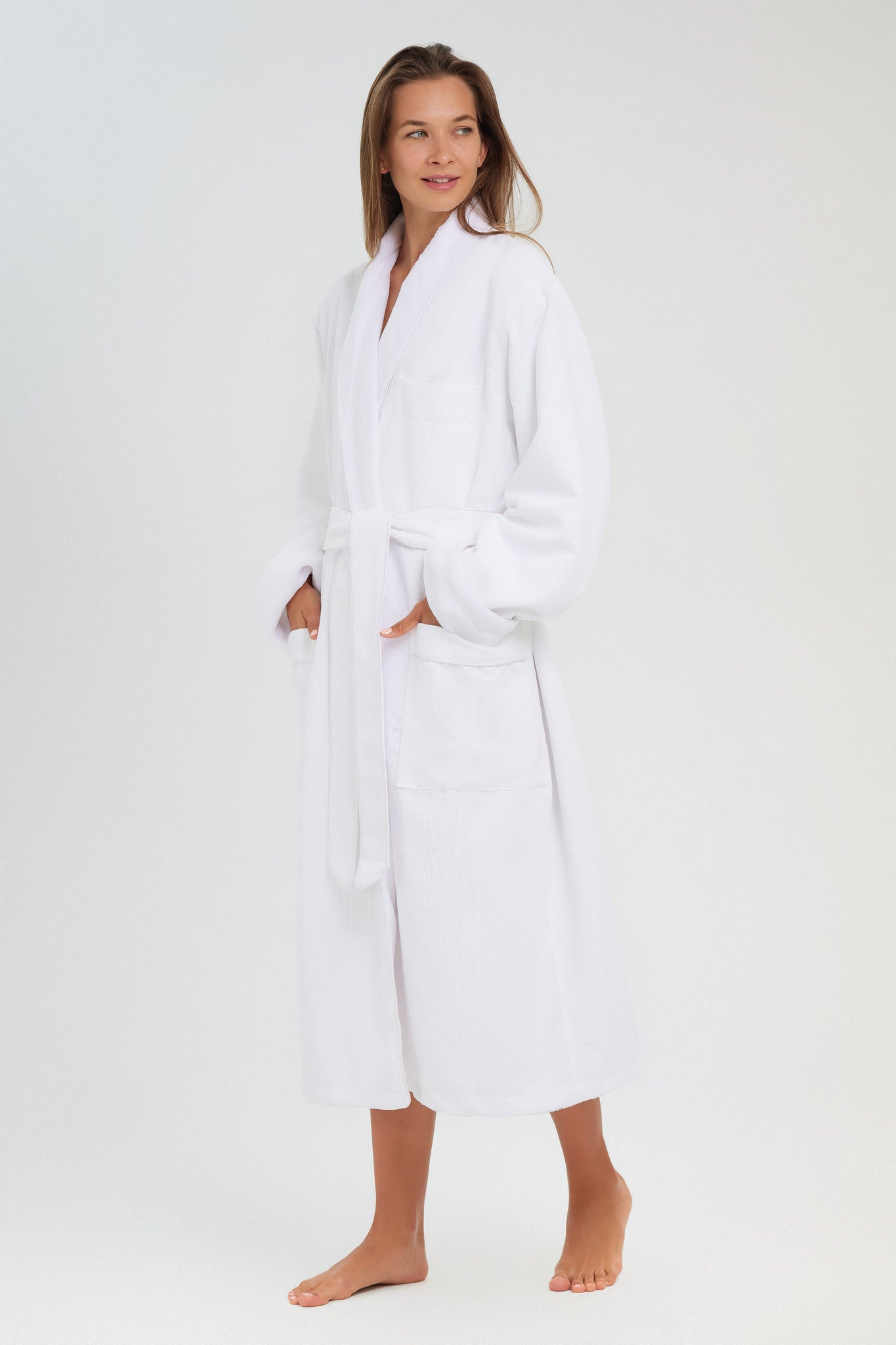 Plush Lined Chamois Shawl Robe