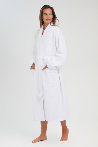 Plush Lined Chamois Shawl Robe
