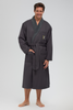Hotel Overrun Microfiber Shawl Robe Lined in Plush in Charcoal (2XL Only) (With Logo)