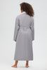Hotel Overrun Microfiber Shawl Robe Lined in Plush in Grey (With Logo)