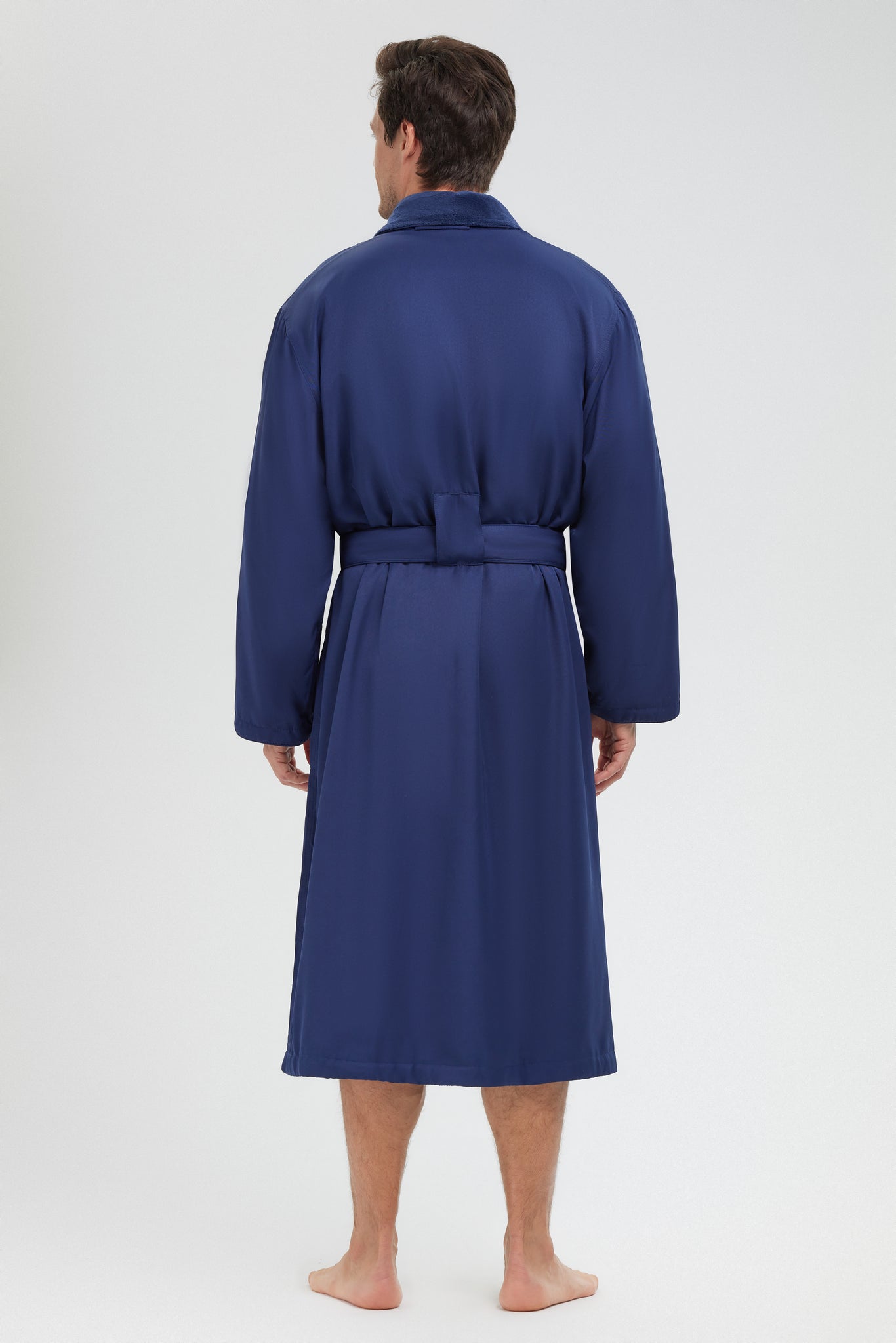 Microfiber Shawl Robe Lined in Plush