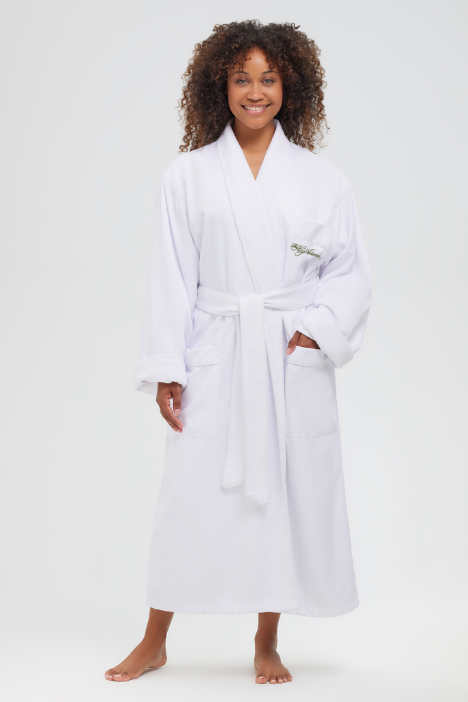 Hotel Overrun Microfiber Shawl Robe Lined In Terry (With Logo)