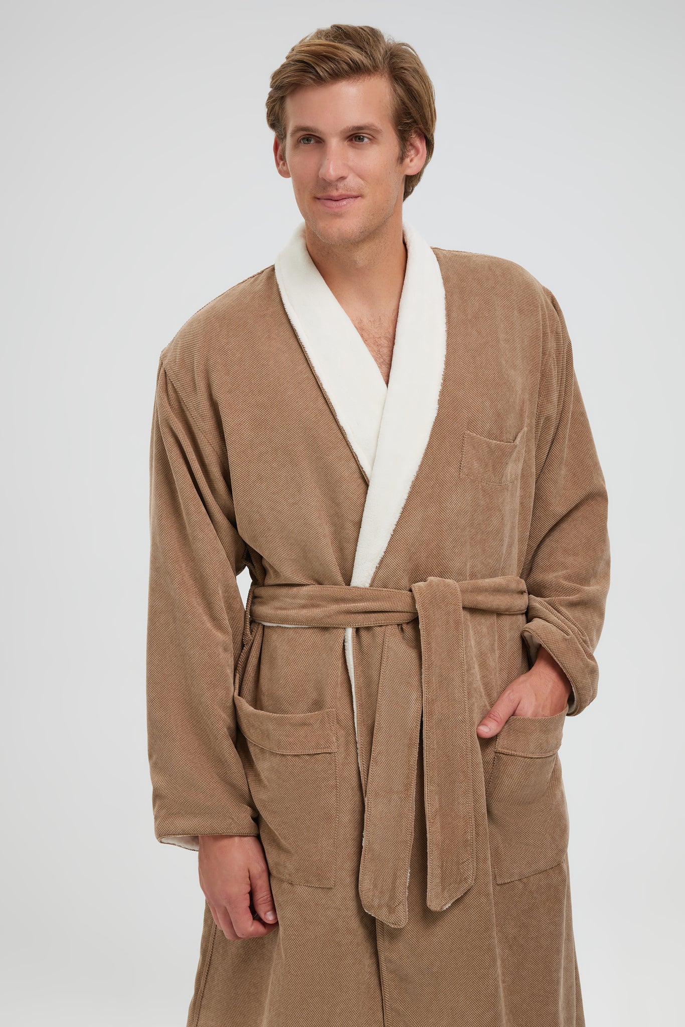 Corduroy Microfiber Robe Lined In Plush
