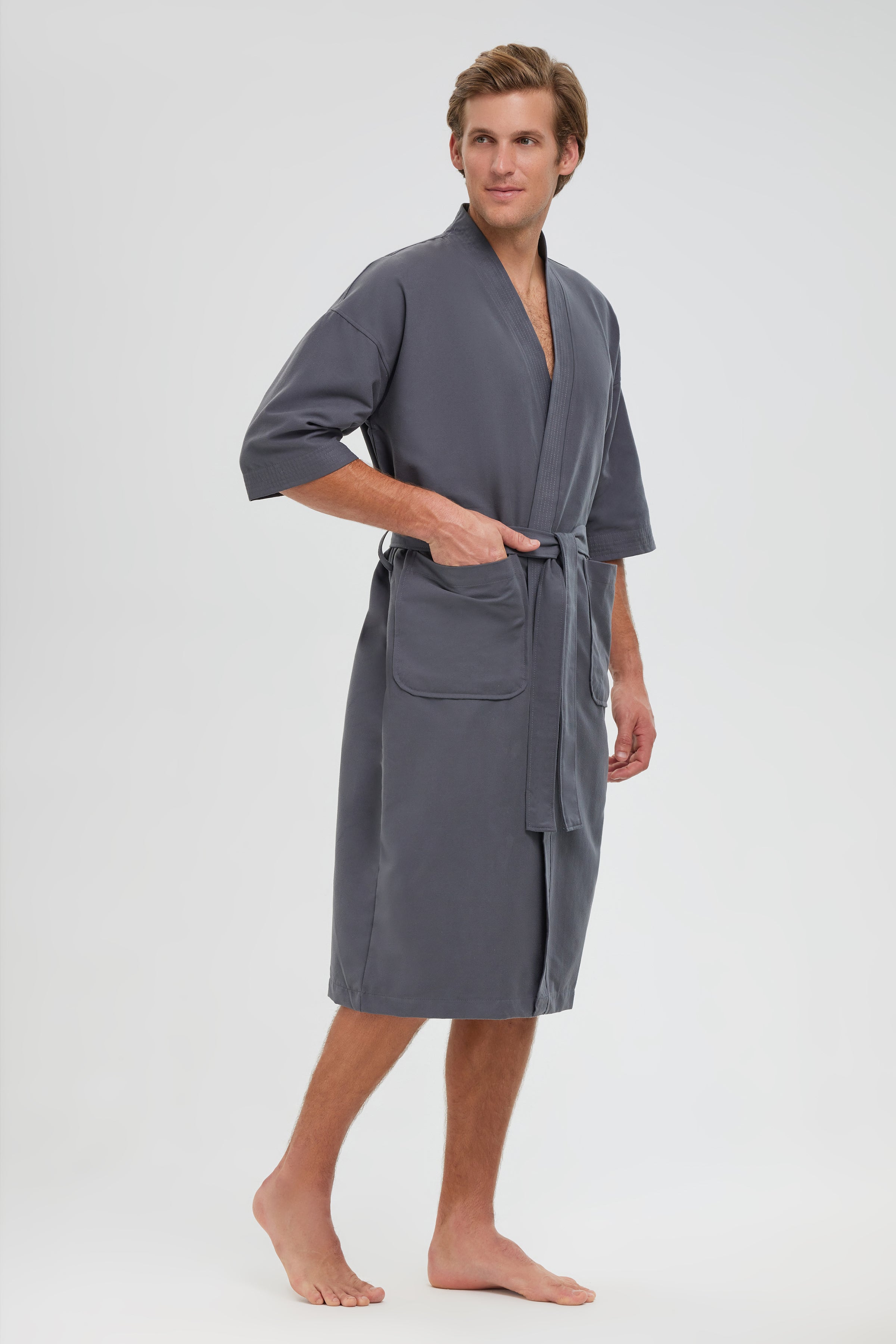Chamois Microfiber Kimono Robe