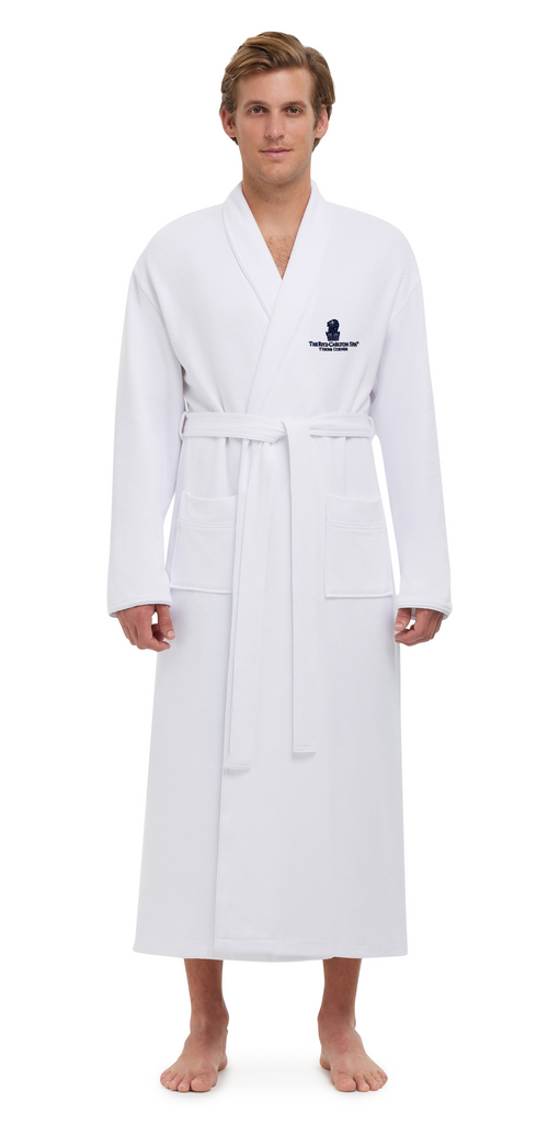 Hotel Logo Overrun Knitted Modal Waffle Shawl Robe